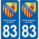 83 Sainte-Anastasie-sur-Issole blason autocollant plaque stickers ville