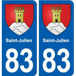83 Saint-Julien blason autocollant plaque stickers ville
