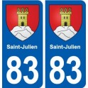 83 Saint-Julien blason autocollant plaque stickers ville