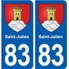 83 Saint-Julien blason autocollant plaque stickers ville