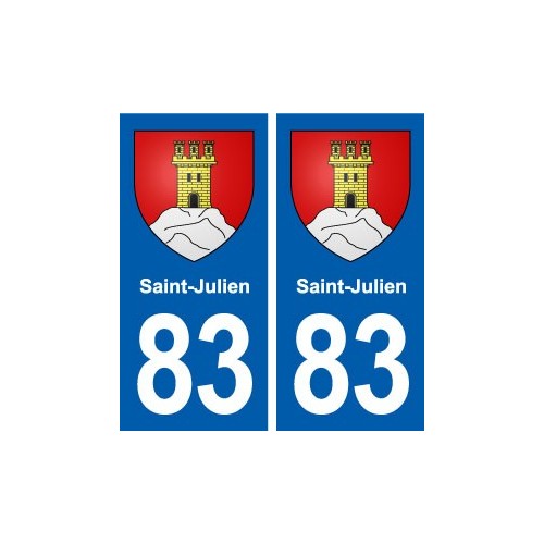 83 Saint-Julien blason autocollant plaque stickers ville