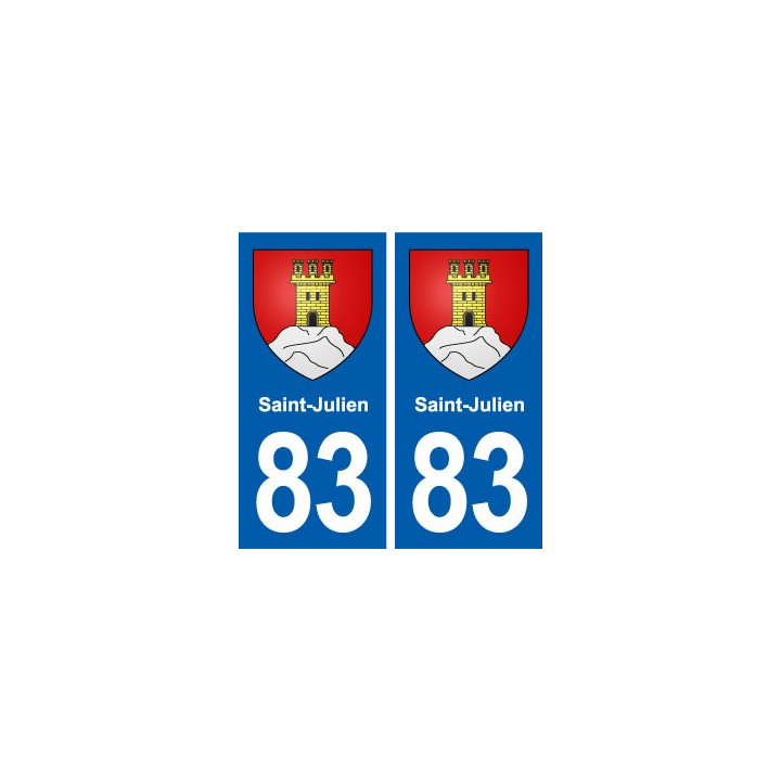 83 Saint-Julien blason autocollant plaque stickers ville