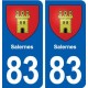 83 Salernes blason autocollant plaque stickers ville