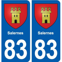 83 Salernes blason autocollant plaque stickers ville