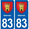 83 Salernes blason autocollant plaque stickers ville