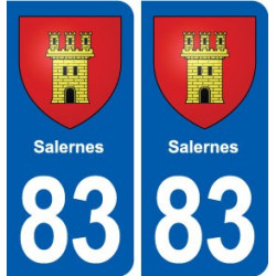 83 Salernes blason autocollant plaque stickers ville
