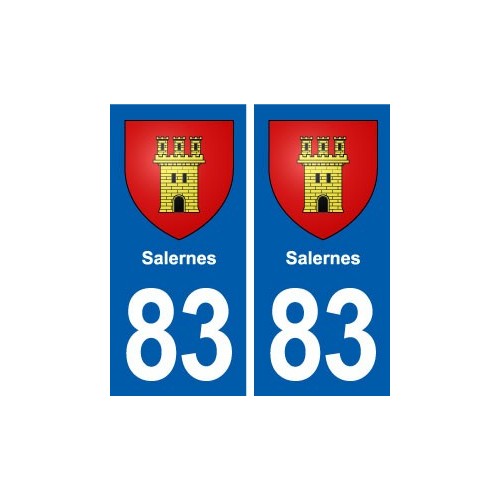 83 Salernes blason autocollant plaque stickers ville