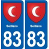 83 Seillans blason autocollant plaque stickers ville