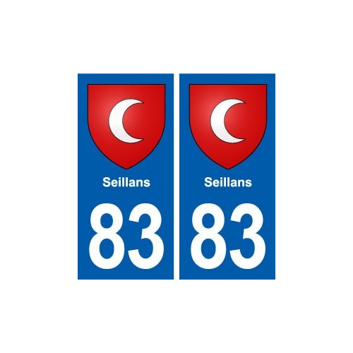 83 Seillans blason autocollant plaque stickers ville