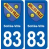 83 Solliès-Ville blason autocollant plaque stickers ville