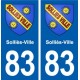 83 Solliès-Ville blason autocollant plaque stickers ville