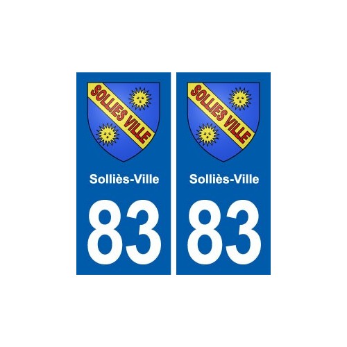 83 Solliès-Ville blason autocollant plaque stickers ville