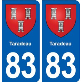 83 Taradeau blason autocollant plaque stickers ville