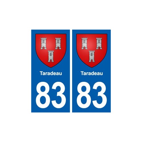 83 Taradeau blason autocollant plaque stickers ville