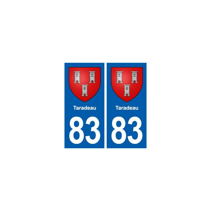 83 Taradeau blason autocollant plaque stickers ville
