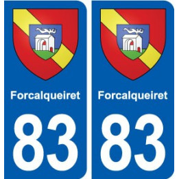 83 Forcalqueiret blason autocollant plaque stickers ville