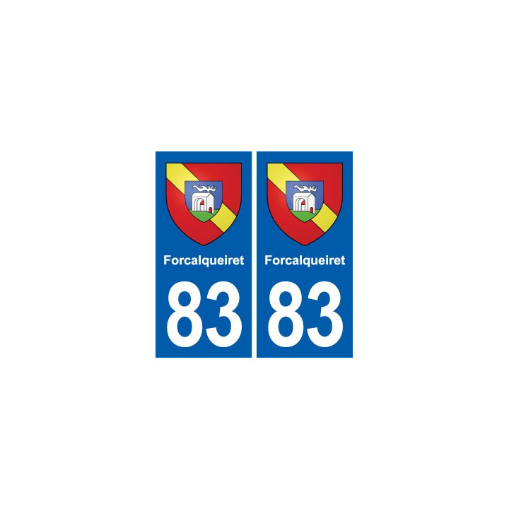 83 Forcalqueiret blason autocollant plaque stickers ville