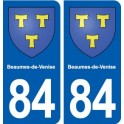 84 Beaumes-de-Venise blason autocollant plaque stickers ville