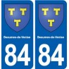 84 Beaumes-de-Venise blason autocollant plaque stickers ville