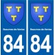 84 Beaumes-de-Venise blason autocollant plaque stickers ville