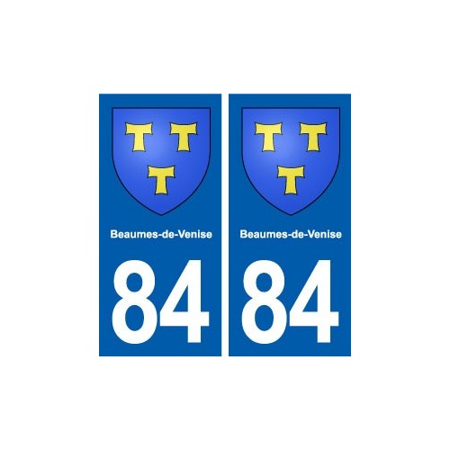 84 Beaumes-de-Venise blason autocollant plaque stickers ville