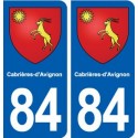 84 Cabrières-d'Avignon blason autocollant plaque stickers ville