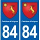 84 Cabrières-d'Avignon blason autocollant plaque stickers ville