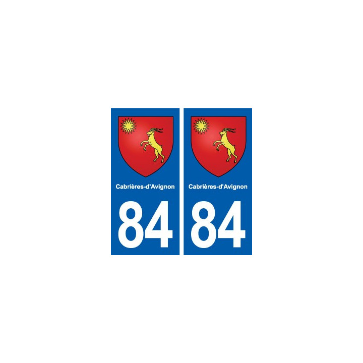 84 Cabrières-d'Avignon blason autocollant plaque stickers ville