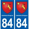 84 Cabrières-d'Avignon blason autocollant plaque stickers ville