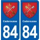 84 Caderousse blason autocollant plaque stickers ville
