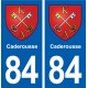 84 Caderousse blason autocollant plaque stickers ville