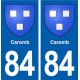 84 Caromb blason autocollant plaque stickers ville