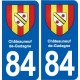 84 Châteauneuf-de-Gadagne blason autocollant plaque stickers ville