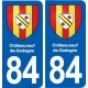 84 Châteauneuf-de-Gadagne blason autocollant plaque stickers ville