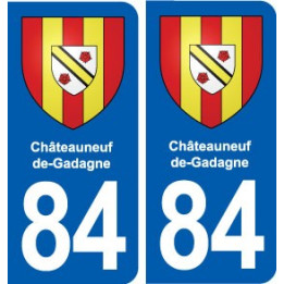 84 Châteauneuf-de-Gadagne blason autocollant plaque stickers ville