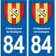 84 Châteauneuf-de-Gadagne blason autocollant plaque stickers ville