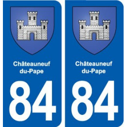 84 Châteauneuf-du-Pape blason autocollant plaque stickers ville