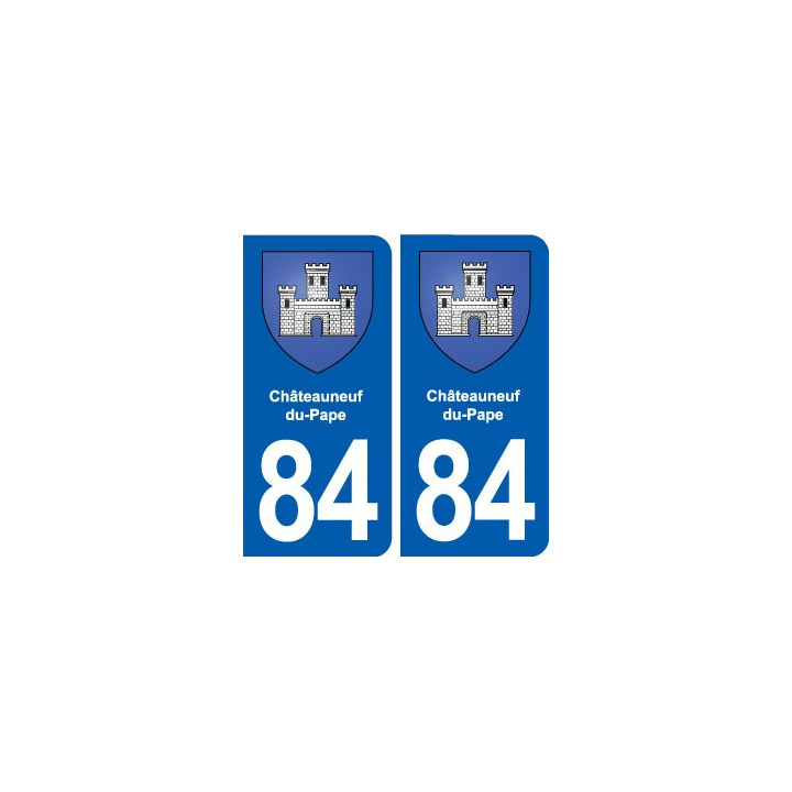 84 Châteauneuf-du-Pape blason autocollant plaque stickers ville