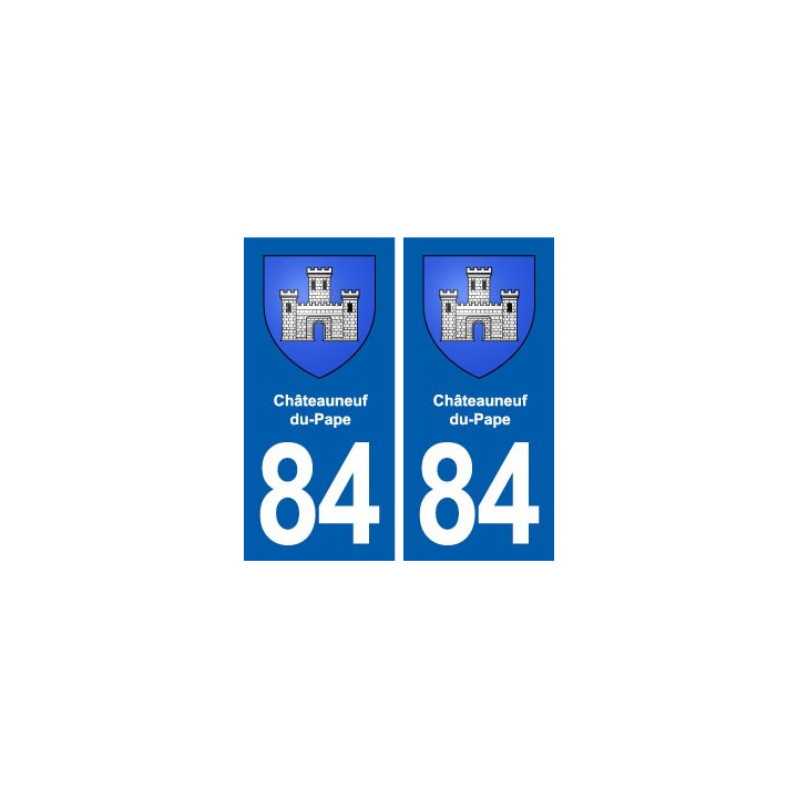 84 Châteauneuf-du-Pape blason autocollant plaque stickers ville