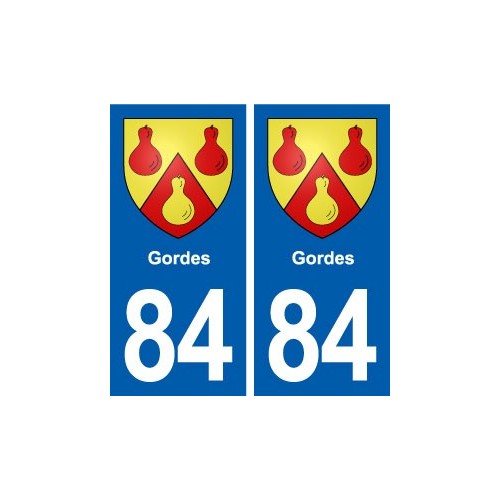 84 Gordes  blason autocollant plaque stickers ville