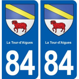 84 La Tour-d'Aigues blason autocollant plaque stickers ville