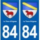 84 La Tour-d'Aigues blason autocollant plaque stickers ville