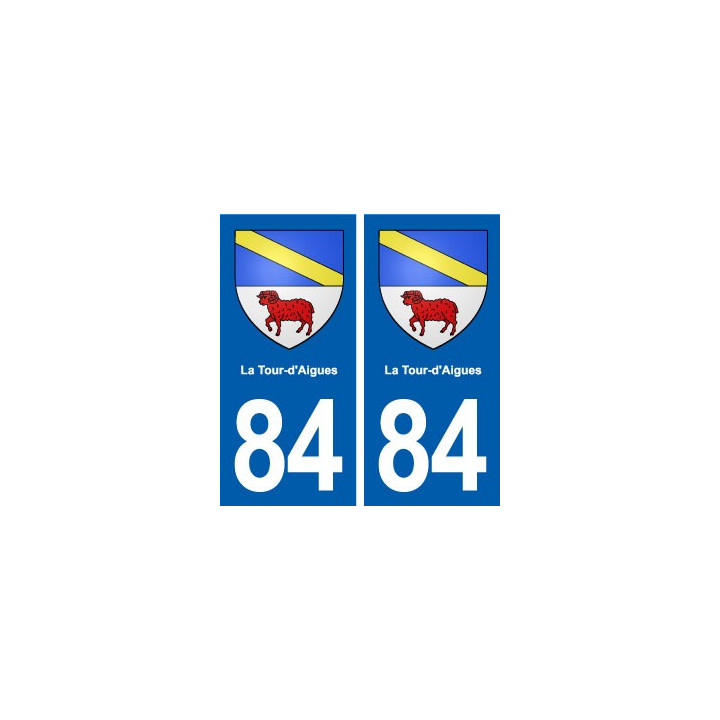 84 La Tour-d'Aigues blason autocollant plaque stickers ville