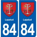 84 Lapalud blason autocollant plaque stickers ville