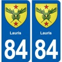84 Lauris blason autocollant plaque stickers ville