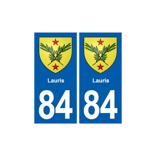 84 Lauris blason autocollant plaque stickers ville