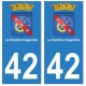 42 Le Chambon-Feugerolles autocollant plaque blason armoiries stickers département