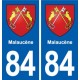 84 Malaucène blason autocollant plaque stickers ville