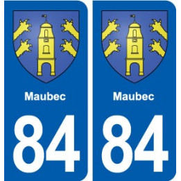 84 Maubec blason autocollant plaque stickers ville