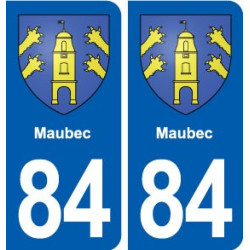 84 Maubec blason autocollant plaque stickers ville